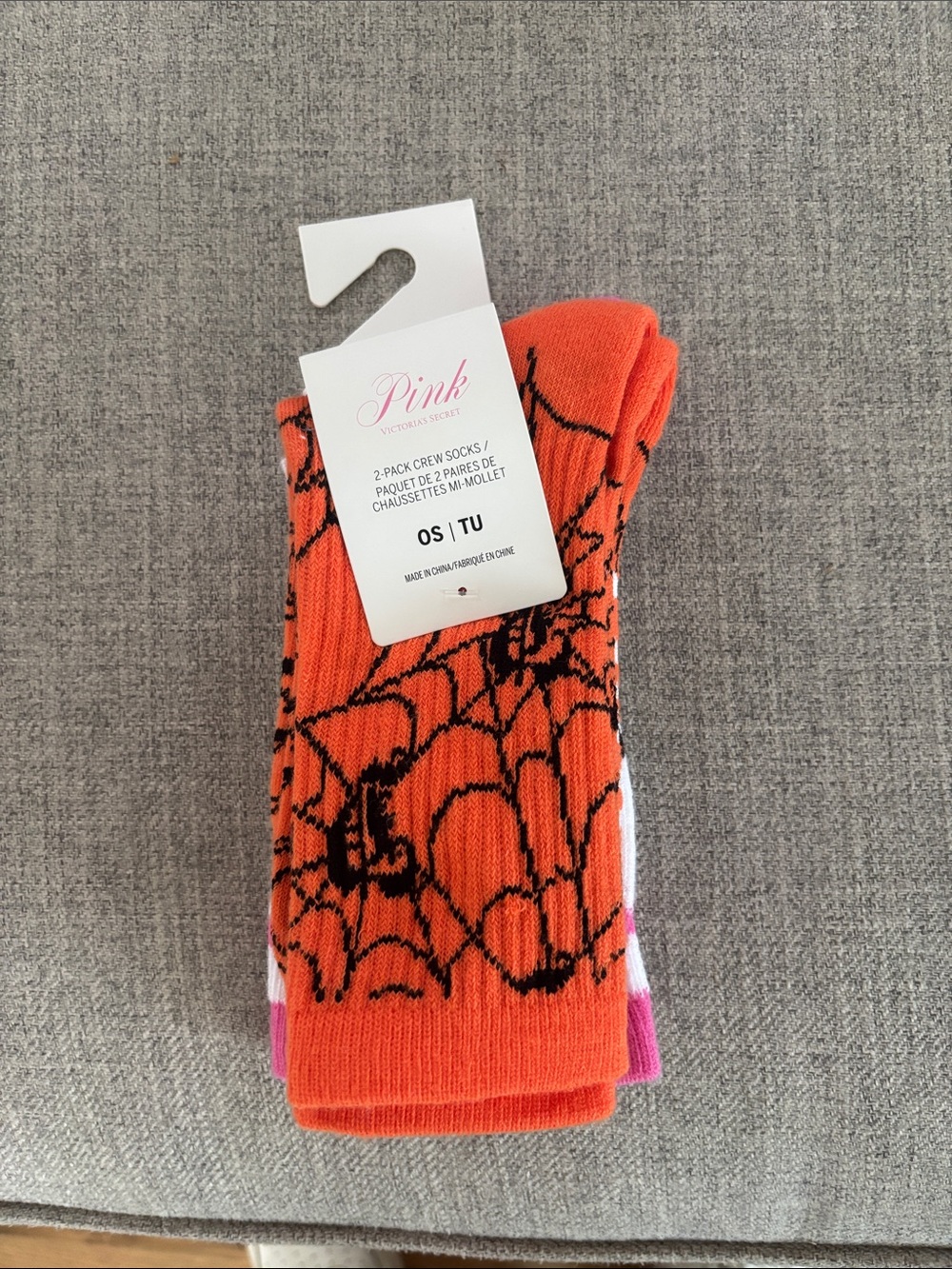 PINK Victoria's Secret Halloween 2-Pack Crew Socks
